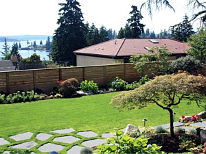 Lawn patio looking west