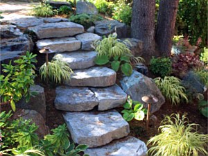 Huckleberry basalt stone risers